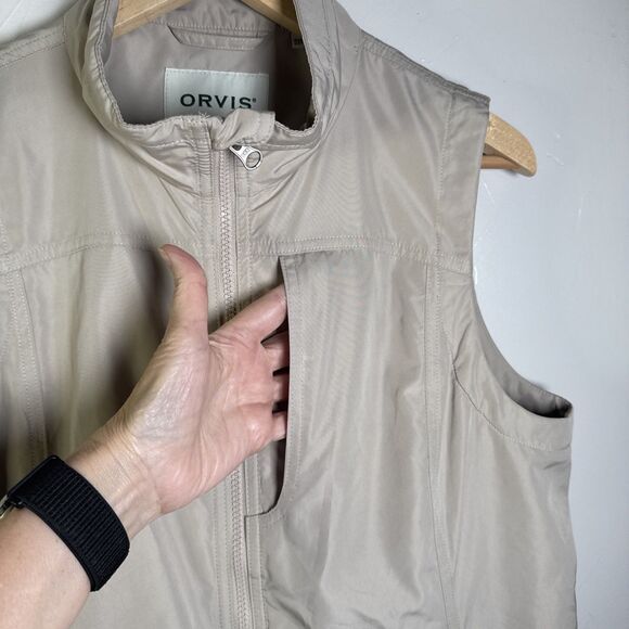 Orvis Full Zip Lightweight Fishing Vest  Beige Men's Size Medium Fishing Outdoor - Picture 6 of 16